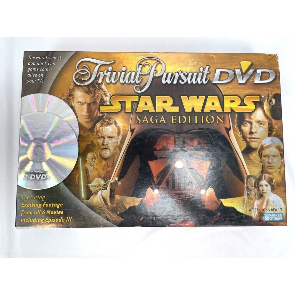 Trivial Pursuit DVD Star Wars Saga Edition Board Game Complete Some Sealed Parts